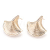 Brass Micro Pave Cubic Zirconia Ear Studs EJEW-P268-04G-1