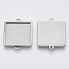 Tarnish Resistant 304 Stainless Steel Cabochon Connector Settings X-STAS-R101-05A-2