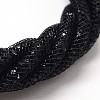 Trendy Plastic Net Thread Cord Bracelets BJEW-E238-04-2