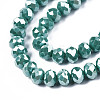 Electroplate Glass Beads Strands EGLA-A034-P6mm-A09-4