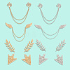 Alloy Rhinestone Hanging Chain Brooches &  Tie Collar Pis JEWB-CY0001-02-6