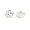 Electroplate Transparent Glass Beads Strands EGLA-N056-02A-09-3