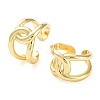 Brass Knot Open Cuff Rings for Women RJEW-D016-09G-1