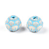 Painted Opaque Acrylic Beads OACR-T029-02H-2