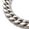 Non-Tarnish 304 Stainless Steel Cuban Link Chain Bracelets for Women Men BJEW-Q341-14D-P-2