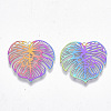 Ion Plating(IP) 201 Stainless Steel Filigree Pendants STAS-R102-08-2