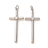 Brass Pave Clear Cubic Zirconia Pendants CU-CBA2907-01C-P-1