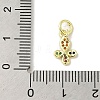 Brass Micro Pave Cubic Zirconia Charms KK-M283-20G-02-3