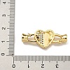 Brass Micro Pave Clear Cubic Zirconia Fold Over Clasps KK-U037-42G-02-3