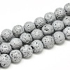 Electroplate Natural Lava Rock Beads Strands G-T058-03I-10MM-1