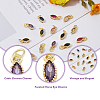 DICOSMETIC 16Pcs 8 Colors Real 18K Gold Plated Brass Micro Pave Cubic Zirconia Charms ZIRC-DC0001-07-4