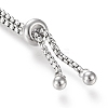 Tarnish Resistant Adjustable 304 Stainless Steel Slider Bracelet/Bolo Bracelets Making LS-STAS-I153-02P-3