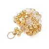 Glass Seed Beaded Crown Pendants PALLOY-MZ01042-04-4