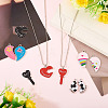 12 Sets 6 Styles Alloy Enamel Split Pendants FIND-TA0006-61-7