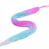 Transparent Gradient Color Glass Beads Strands GLAA-H021-01A-21-1