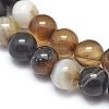 Natural Striped Agate/Banded Agate Beads Strands G-I254-03B-01-3