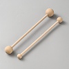 2Pcs Beech Wooden Double Round Stick DIY-WH0750-005-1