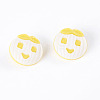 Acrylic Apple Shank Buttons X-BUTT-E042-06-3