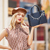Brass Chains & Acrylic Beaded Double Layer Bowknot Purse Decorative Chains HJEW-NB00281-5