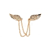 Men's Crystal Wings Scarf Collar Brooch Lapel Pin JEWB-WH0022-22A-1
