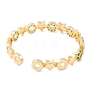 Brass Pave Cubic Zirconia Open Cuff Bangles for Women BJEW-S147-17G-B-3