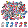DICOSMETIC 48Pcs 6 Colors Printed Alloy Pendants FIND-DC0003-79-1