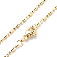 Brass Ball and Column Link Chains Necklace for Women NJEW-P265-01A-G