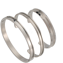 SUNNYCLUE 3Pcs 3 Style 304 & 201 Stainless Steel Grooved Bangle Making BJEW-SC0001-16