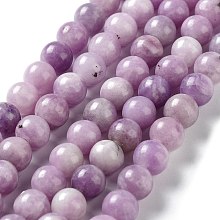 Natural Lepidolite/Purple Mica Stone Beads Strands G-M353-A01-8mm-01