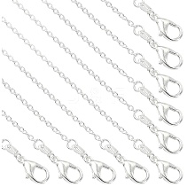 Brass Cable Chain Necklaces NJEW-YW0001-21A-S