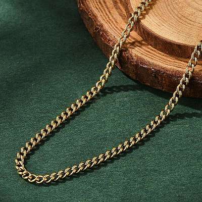 Ion Plating(IP) 304 Stainless Steel Necklace STAS-J023-03G-1