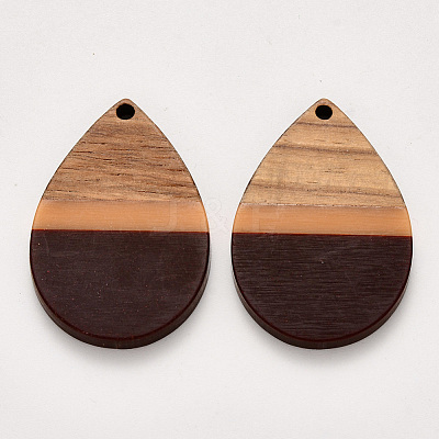 Resin & Walnut Wood Pendants RESI-S384-002A-A03-1