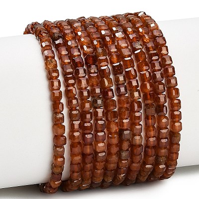 Natural Orange Garnet Beads Strands G-C262-C09-3mm-1