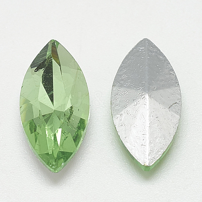 Pointed Back Glass Rhinestone Cabochons RGLA-T083-13x27mm-19-1