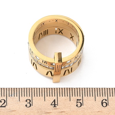 304 Stainless Steel Cubic Zirconia Finger Rings for Women Men RJEW-F189-06G-1