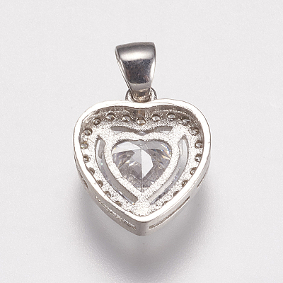 Brass Micro Pave Cubic Zirconia Charms LS-ZIRC-E143-58B-P-1