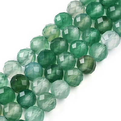 Natural Dyed & Heated Agate Beads Strands G-T141-16A-02-1