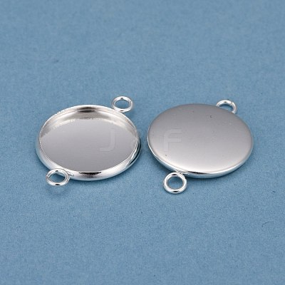 201 Stainless Steel Cabochon Connector Settings STAS-F191-15S-F-1
