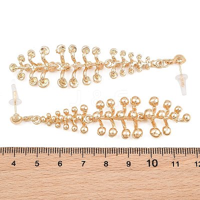 Alloy Stud Dangle Earrings for Women AL-CBA6127-05G-1