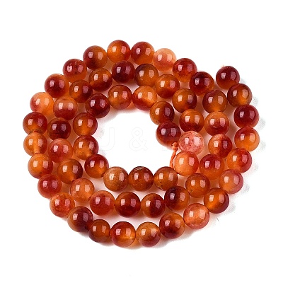 Dyed Natural White Jade Beads Strands G-T138-6mm-210-19-1