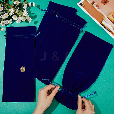 4Pcs Velvet Wine Bottle Packing Pouches ABAG-BBC0001-13A-1