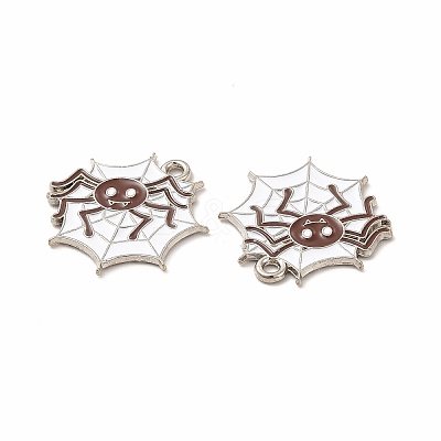 Rack Plating Halloween Alloy Enamel Pendants FIND-G054-16P-02-1