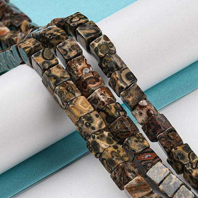 Natural Leopard Skin Jasper Beads Strands G-Q1008-B09-1