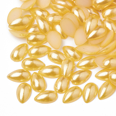 ABS Plastic Imitation Pearl Cabochons SACR-R749-8x5mm-Z32-1