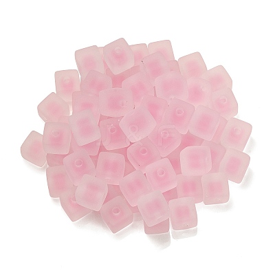 Frosted Acrylic European Beads OACR-G012-14C-1