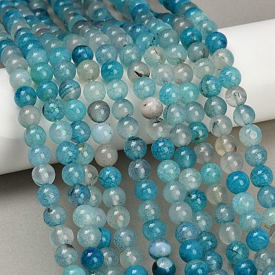 Natural Agate Beads Strands G-J361-01-8mm-1
