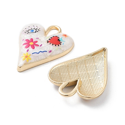Rack Plating Alloy Enamel Pendants FIND-C050-09G-02-1