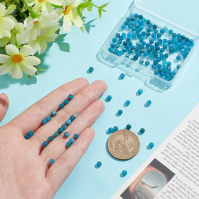 2 Strands Round Natural Apatite Beads Strands G-NB0004-51-1