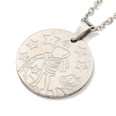 Non-Tarnish Constellation Pendant Necklaces NJEW-S422-04P-11-1