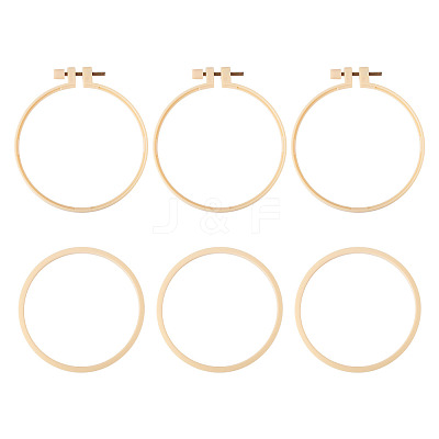 Plastic Imitation Bamboo Cross Stitch Embroidery Hoops TOOL-TADJ0001-03C-1
